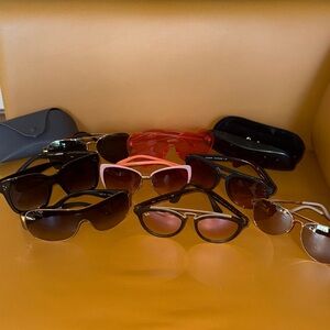Mixed Lot of 8 Sunglasses and 2 Cases